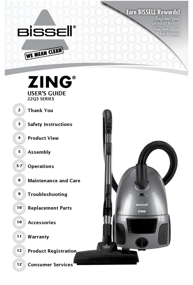 Bissell Zing® Bagged Canister Vacuum User manual
