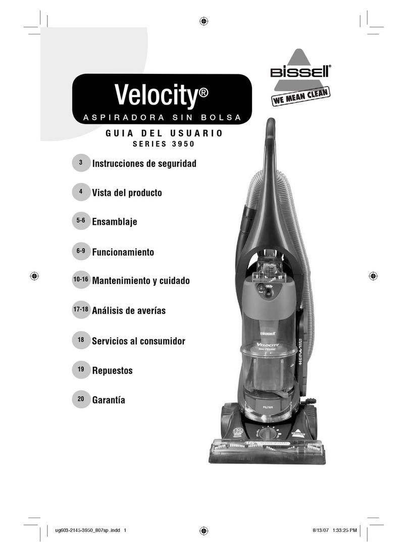 Bissell Velocity Vacuum Guía del usuario