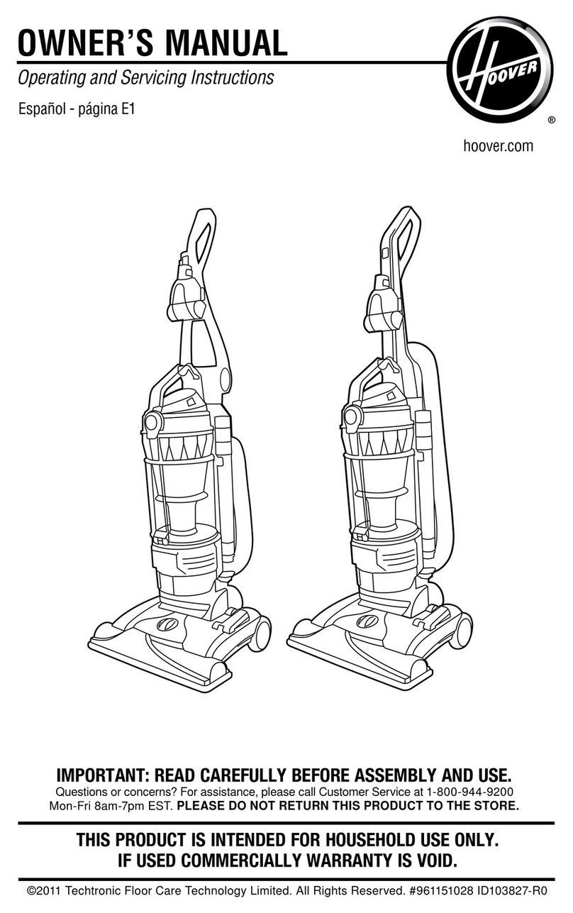 Hoover UH70603 owner's manual