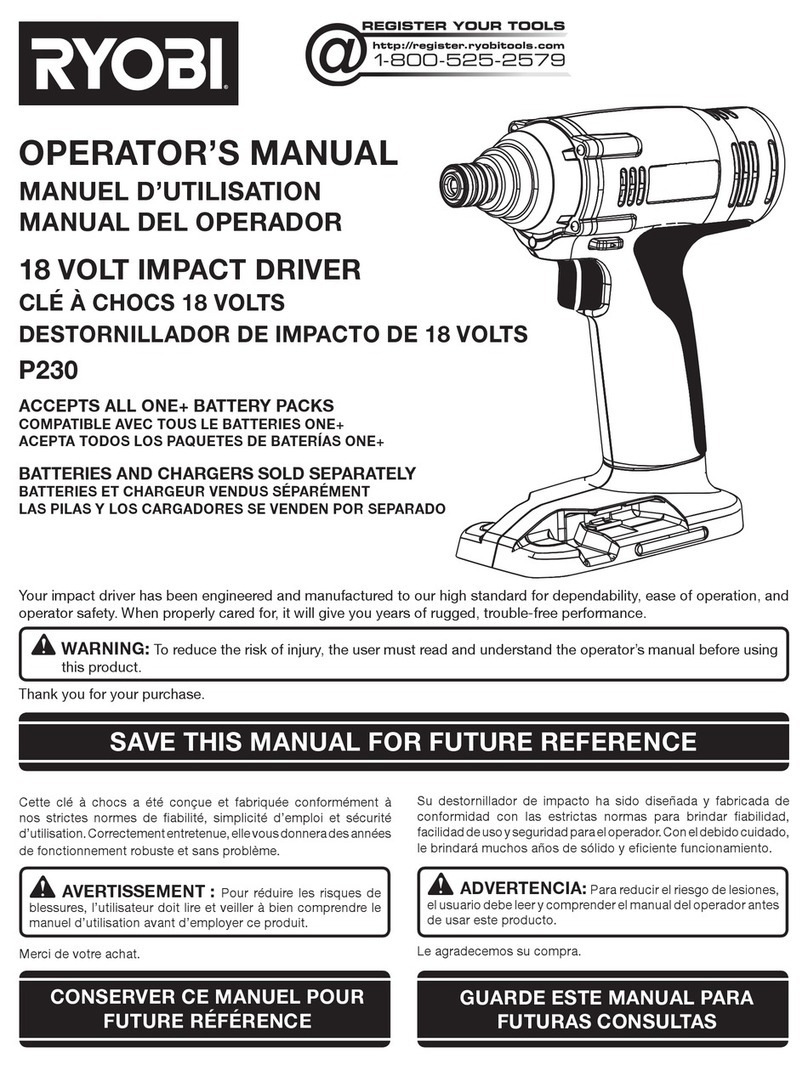 Ryobi P862 User manual