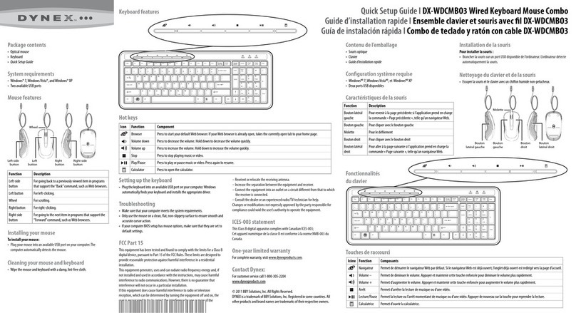Dynex DX-WDCMBO3 User manual