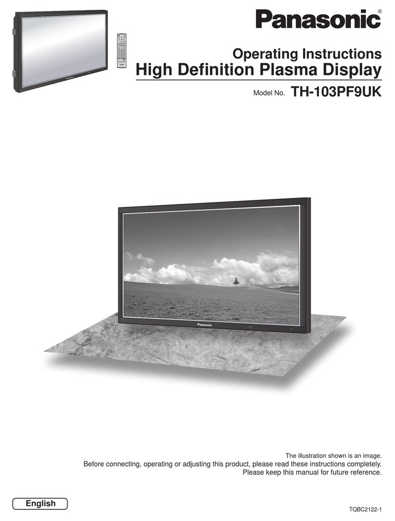Panasonic TH-103PF9UK - 103" Plasma Panel User manual