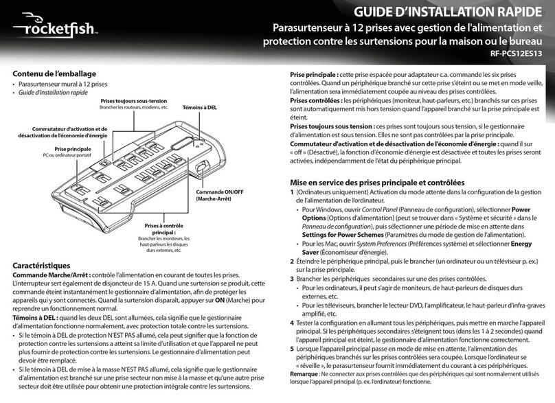 Rocket Fish RF-PCS12ES13 Installation and operation manual