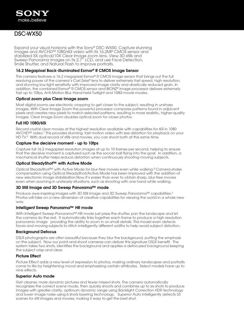 Sony Cyber-shot DSC-WX50 Specifications