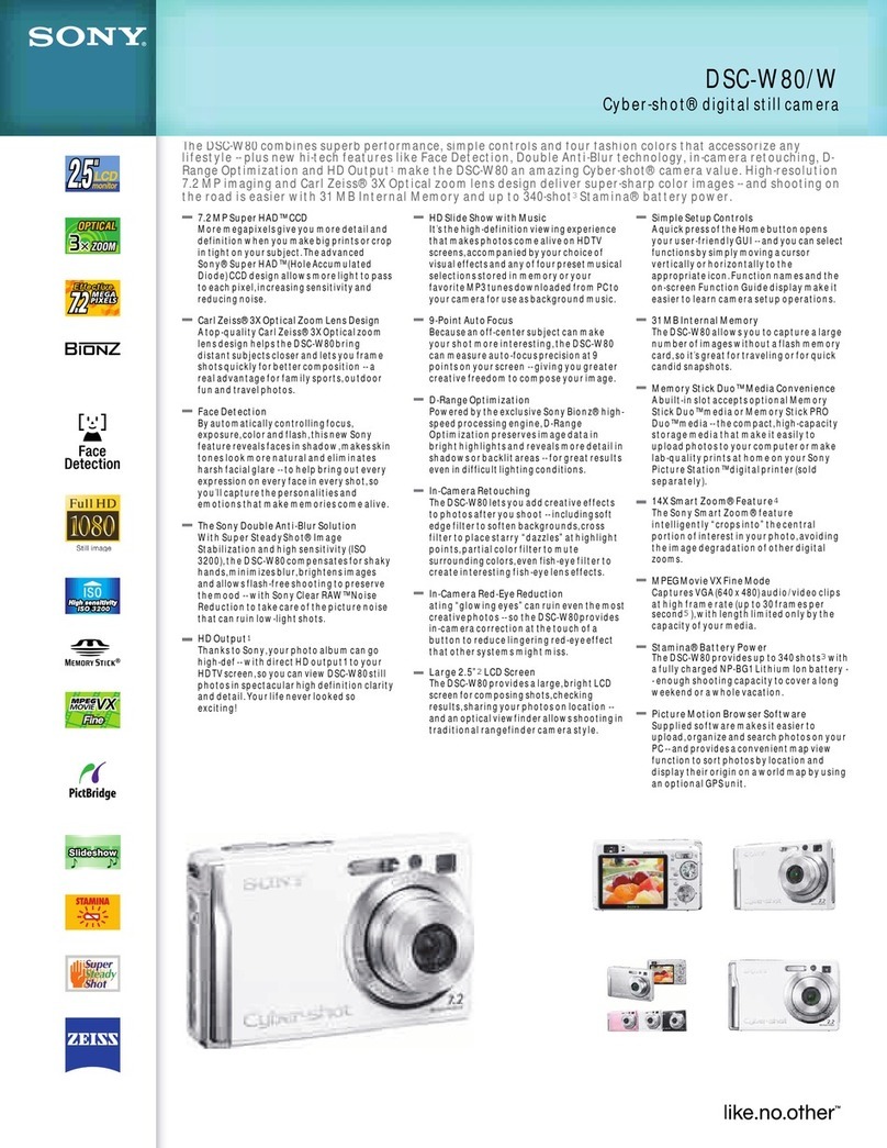 Sony Cyber-shot DSCW80W User manual