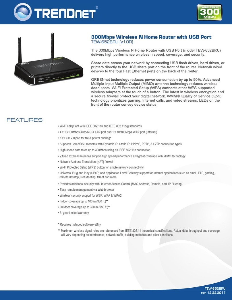 TRENDnet TEW-652BRU User manual TRENDnet TEW-652BRU User manual
