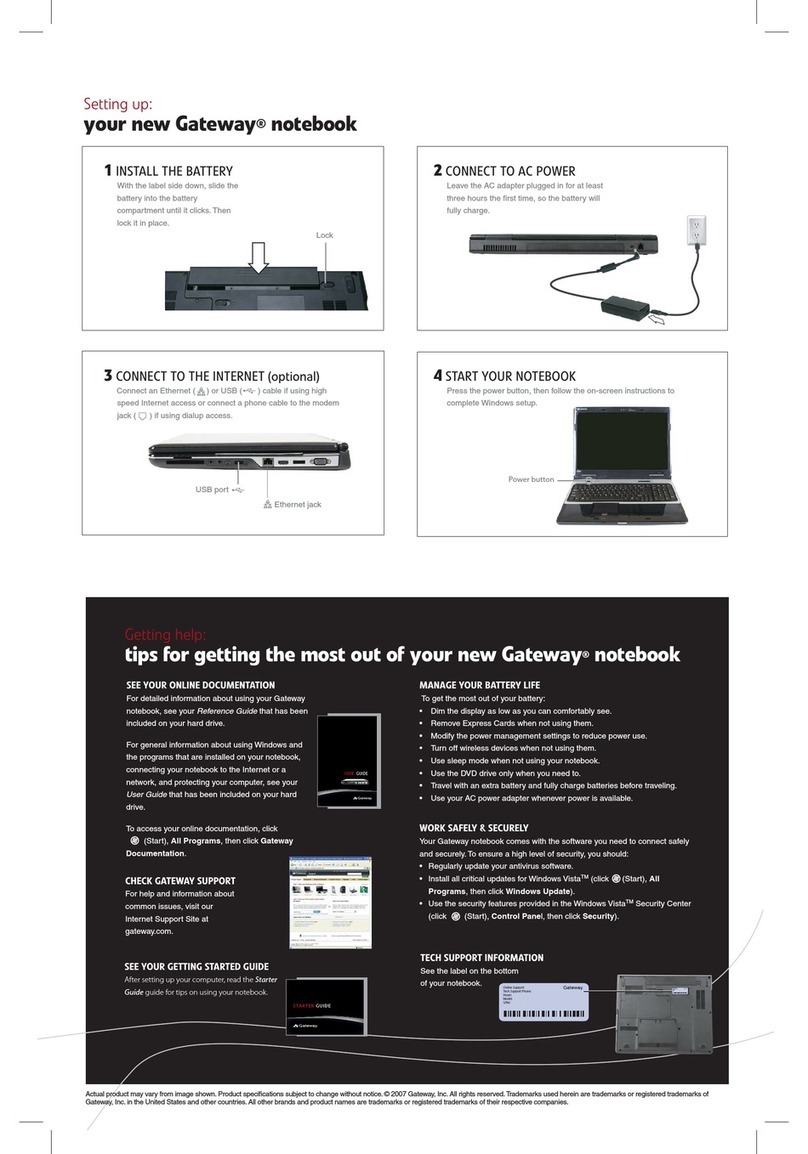 Gateway P-170L User manual