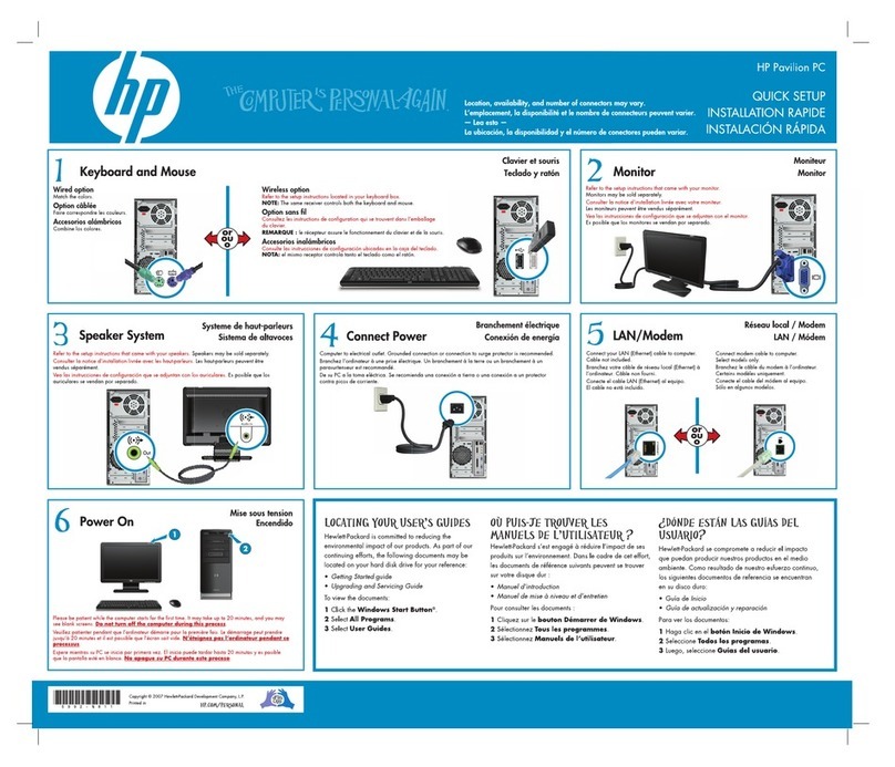 HP A6119h - Pavilion - 2 GB RAM Specification sheet
