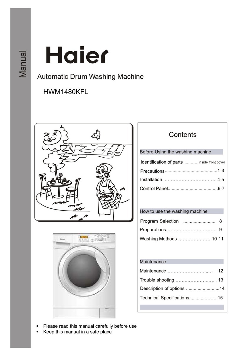 Haier HWM1480KFL User manual Haier HWM1480KFL User manual