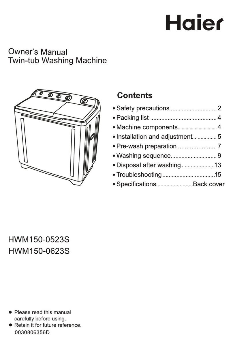 Haier HWM150-0523S User manual Haier HWM150-0523S User manual