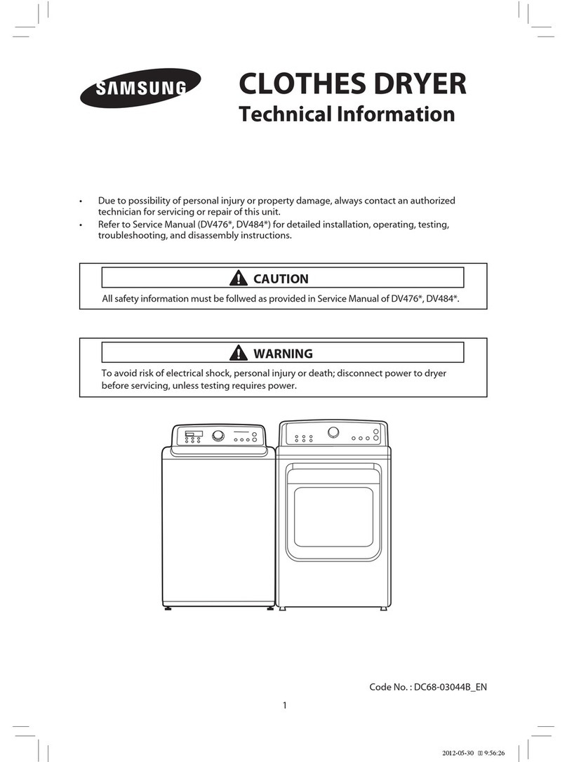 Samsung DV476ETHASU/A1 technical information