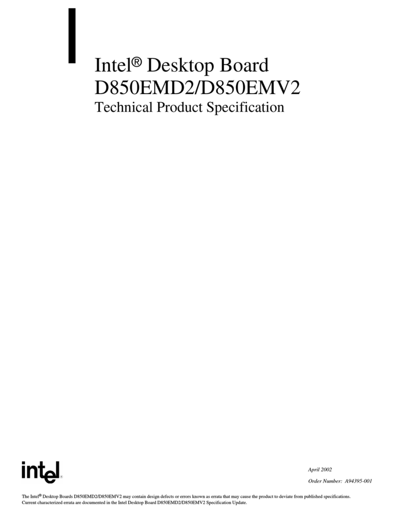 Intel BOXD850EMD2L - 850E 478PIN MAX-2GB UATX 3PCI User manual