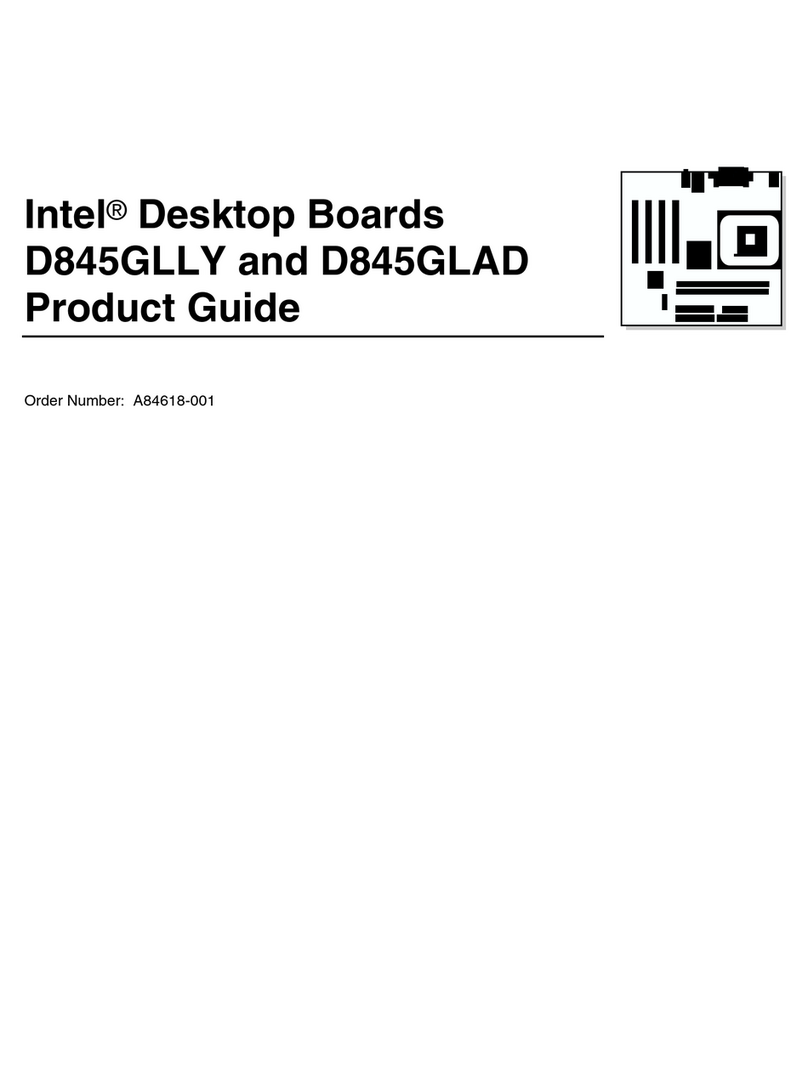 Intel BOXD845GLLY - 845gl Pga478 Max-2GB Sdr Matx4pci Vid Snd Ata100... User manual