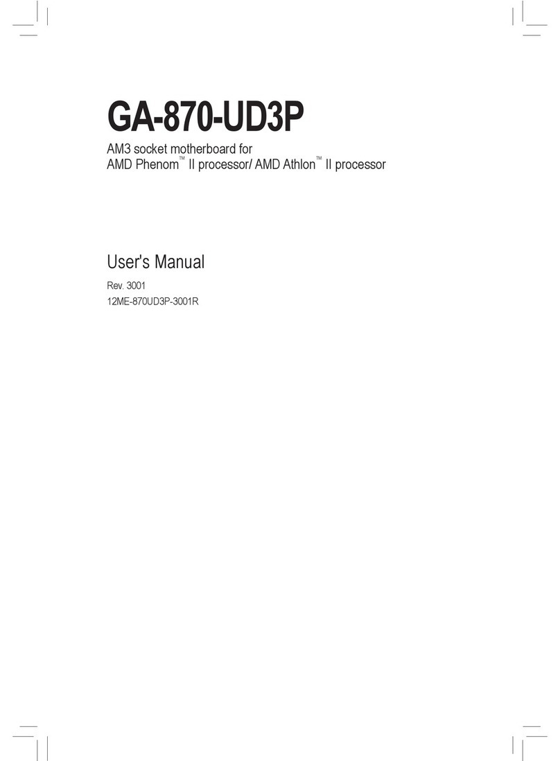 Gigabyte GA-870-UD3P User manual