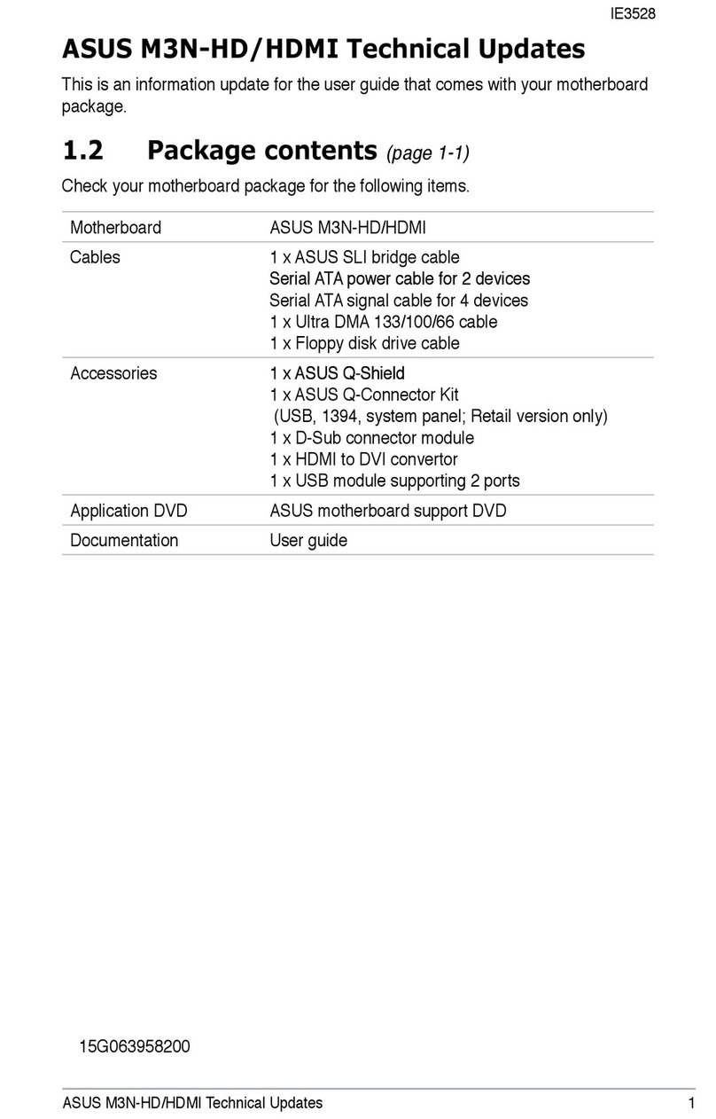 Asus M3N-HD Technical update