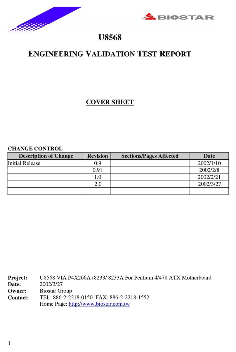 Biostar U8568 Test report