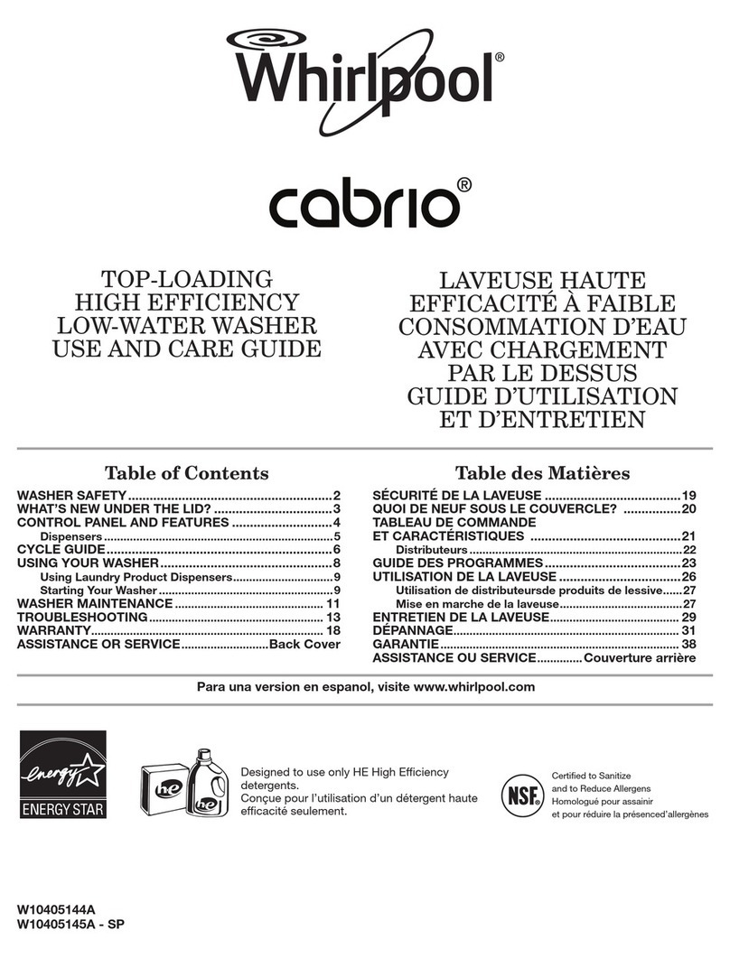 Whirlpool Cabrio WTW8800YC User manual