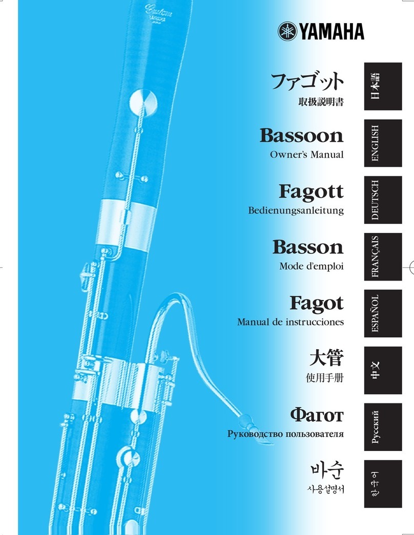 Yamaha Bassoons User manual Yamaha Bassoons User manual
