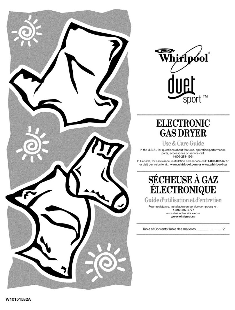 Whirlpool WGD8300SB use and care manual