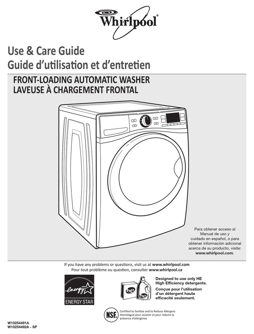 Whirlpool WFW97HEXR User manual
