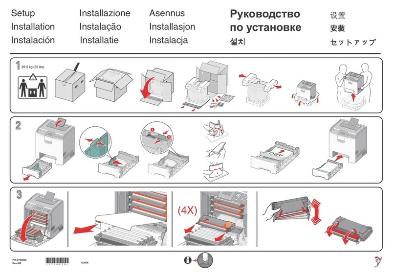 Lexmark 25A0450 - C 736N Color Laser Printer User manual