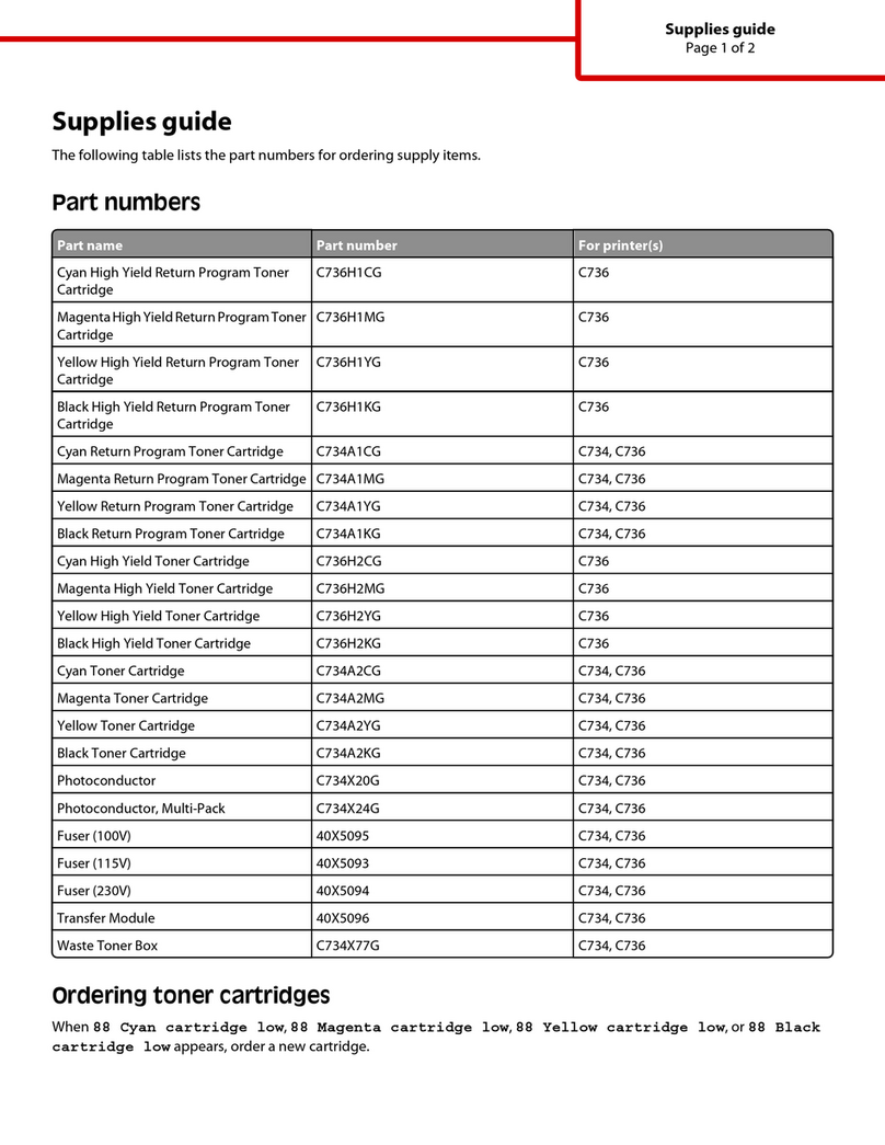 Lexmark C736n User manual