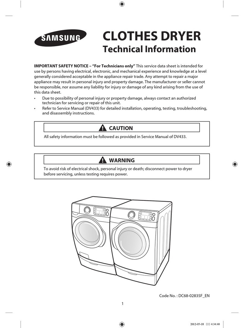 Samsung DV433GTGJWR/A1 User manual