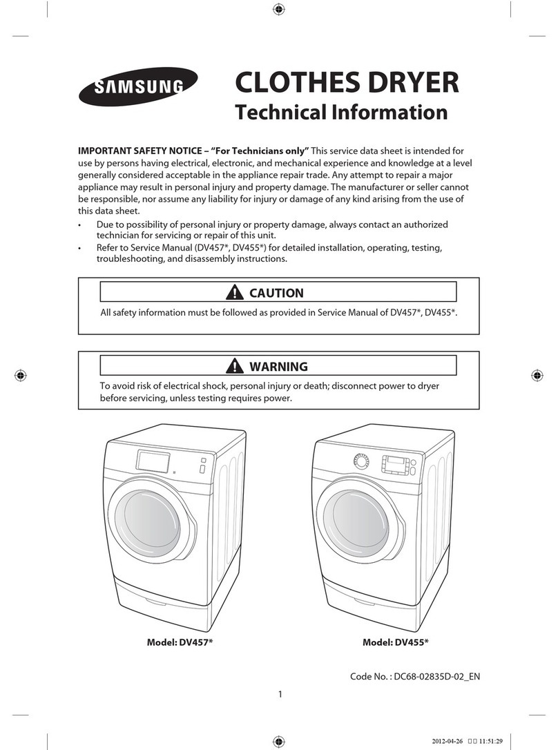 Samsung DV455EVGSGR/AA User manual