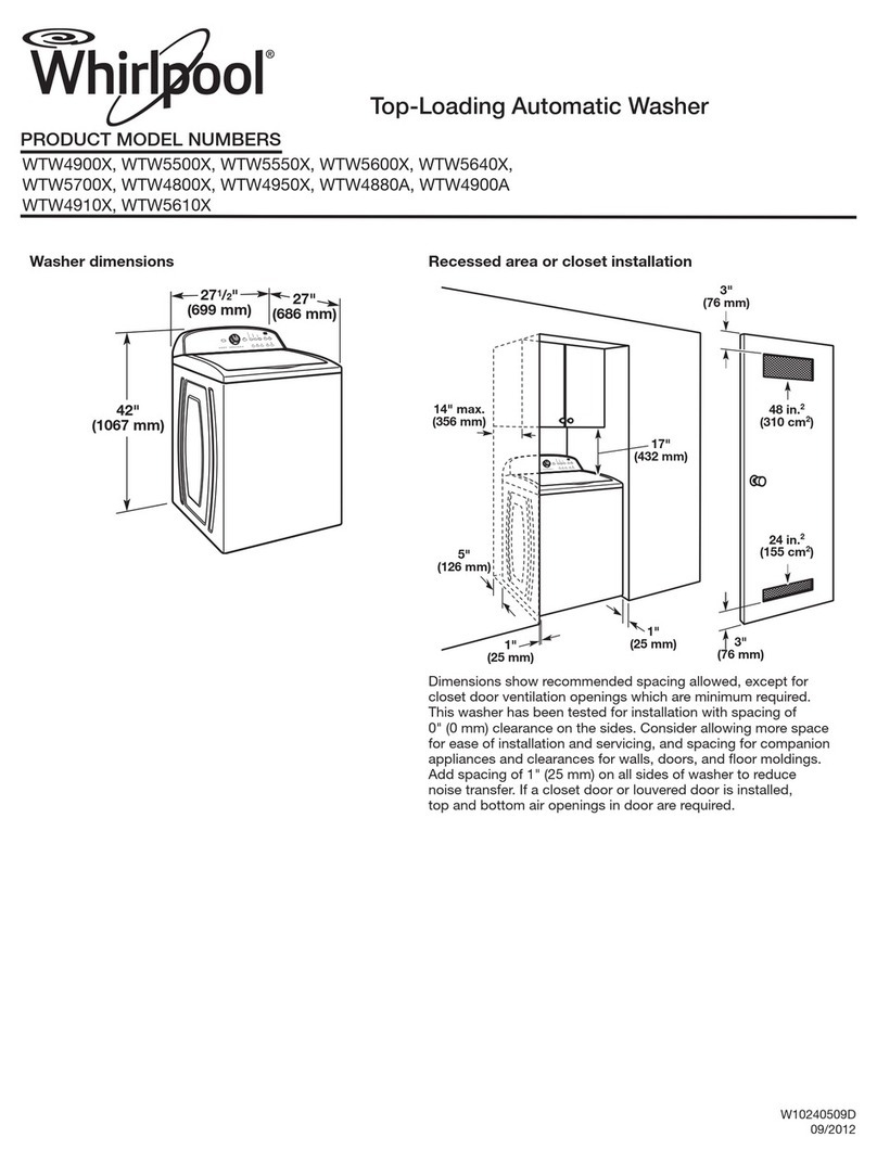 Whirlpool WTW5500X Series Manual