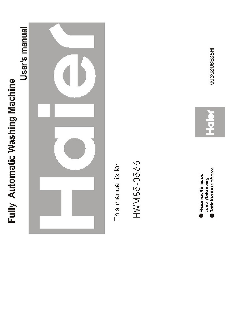 Haier HWM85-0566 User manual Haier HWM85-0566 User manual