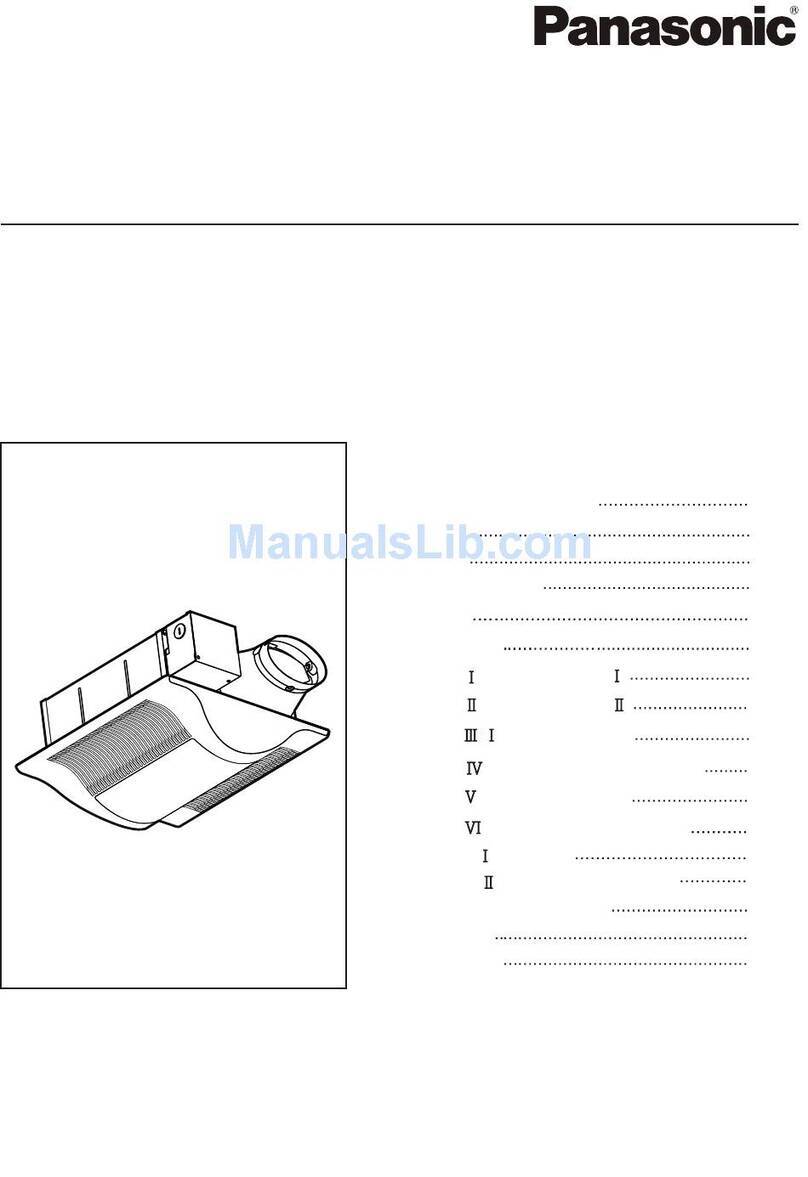 Panasonic Whisper Value-Lite FV-08VSL2 User manual