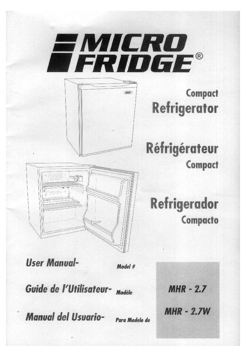 Micro fridge MHR-2.7 user manual