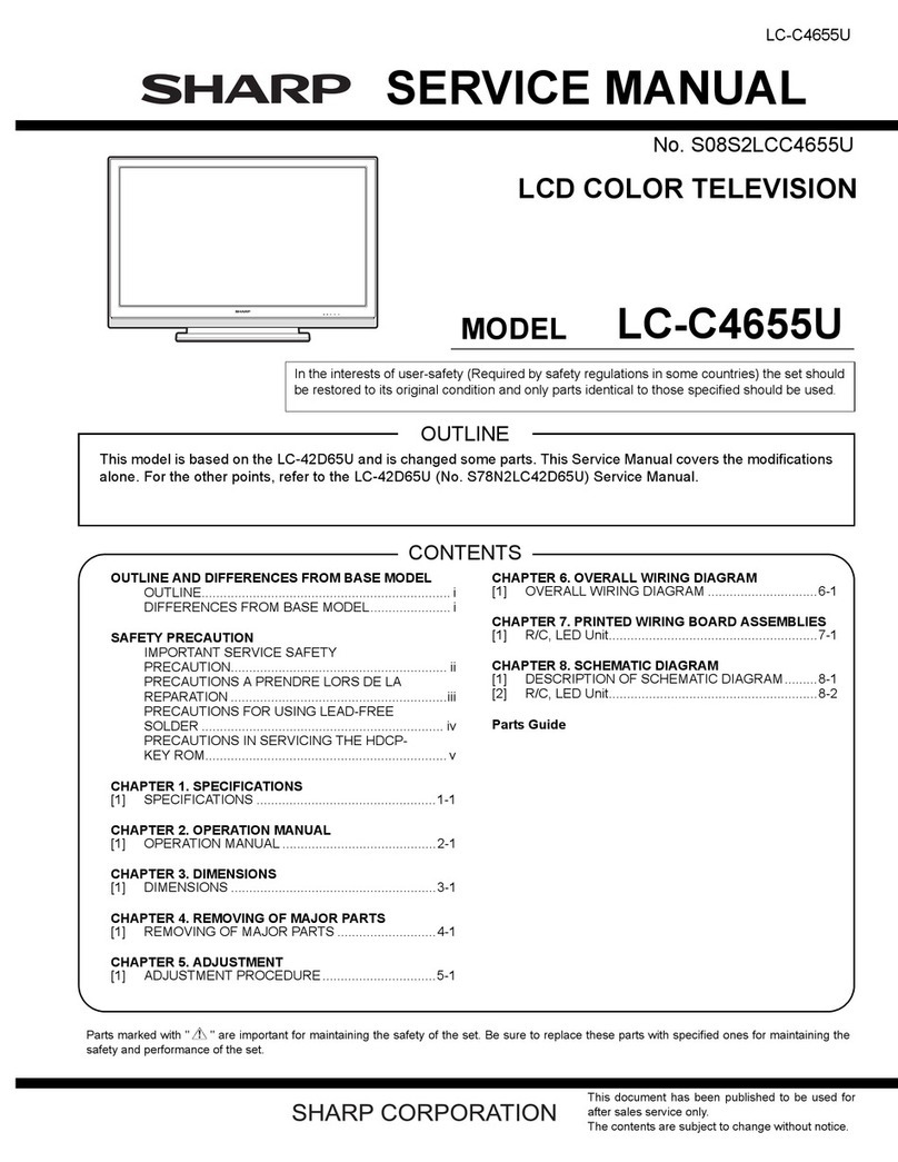 Sharp LC-C4655U - AQUOS Liquid Crystal Television User manual