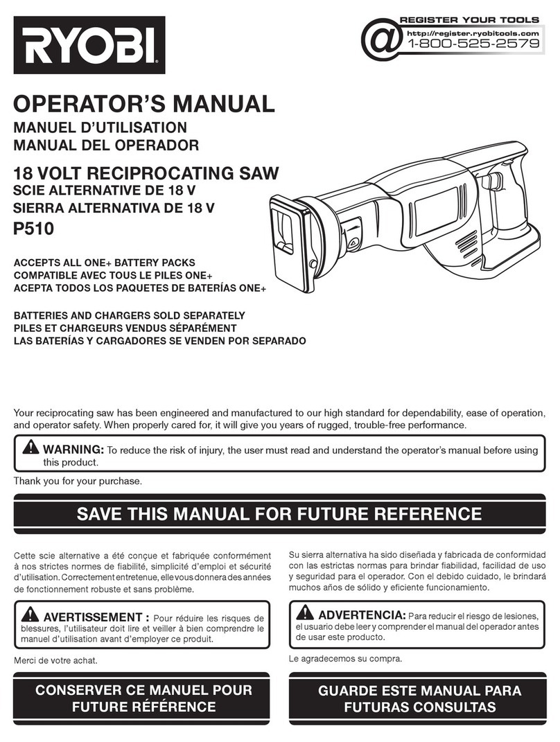 Ryobi P510 User manual Ryobi P510 User manual