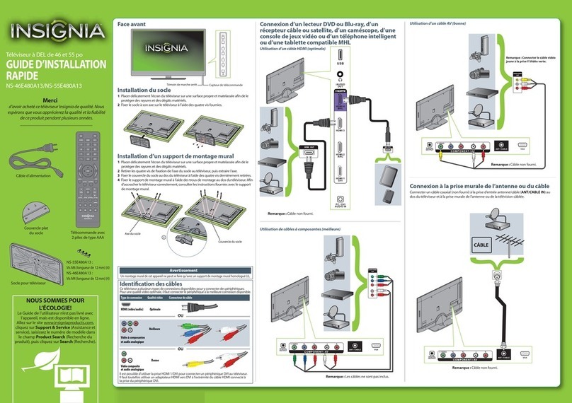 Insignia NS-55E480A13 Installation and operation manual