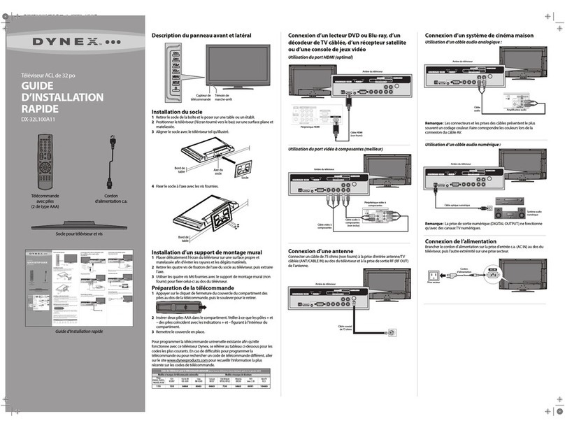 Dynex DX-32L100A11 Guide d'installation rapide