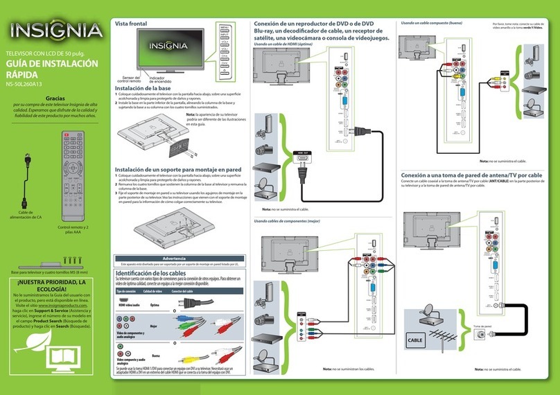 Insignia NS-50L260A13 Parts list manual