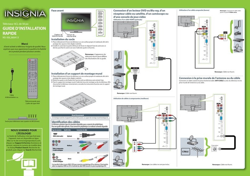 Insignia NS-50L260A13 Installation and operation manual