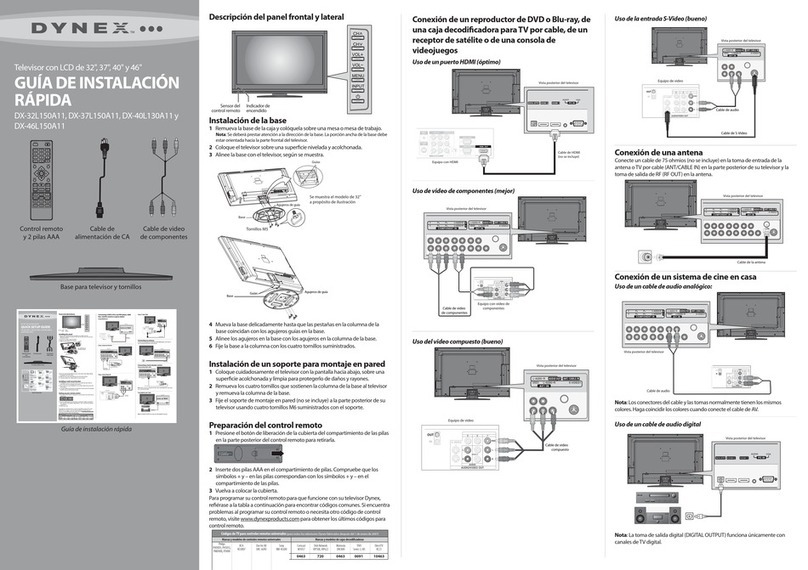 Dynex DX-32L150A11 Parts list manual