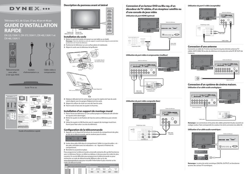 Dynex DX-32L150A11 Installation and operation manual