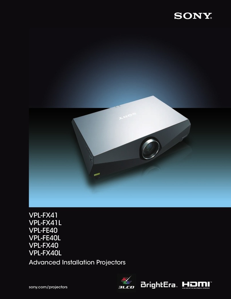 Sony HDMI VPL-FX41 User manual Sony HDMI VPL-FX41 User manual