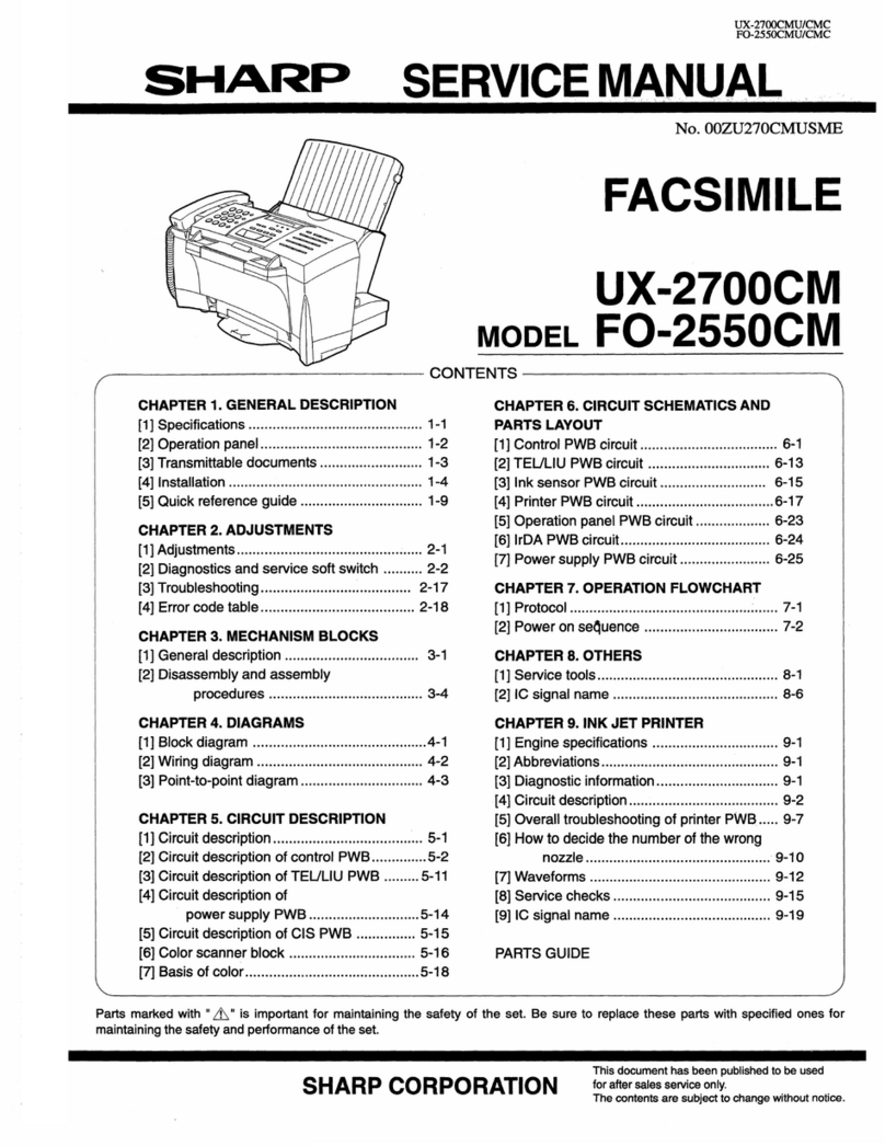 Sharp UX- Printer, User manual