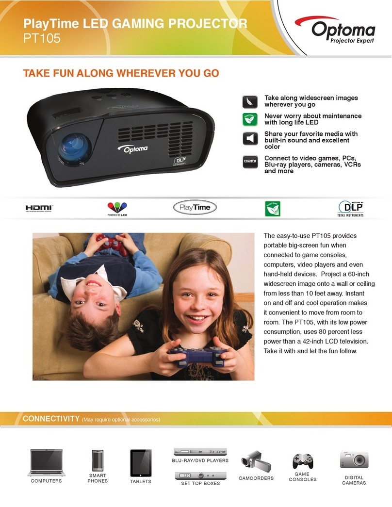 Optoma PlayTime PT105 User manual