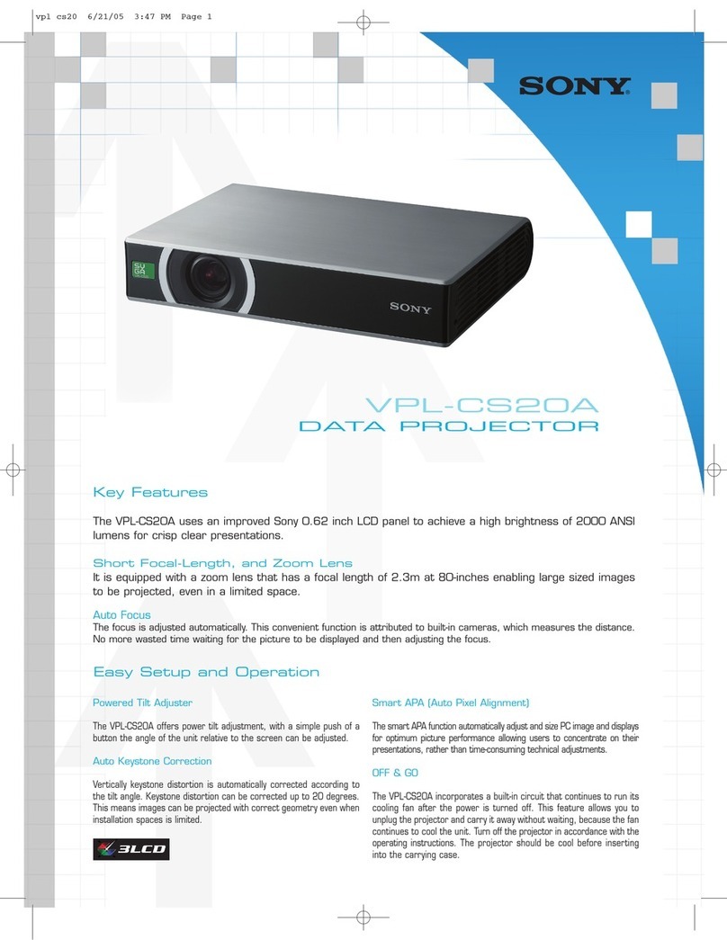 Sony VPL-CS20 Specifications