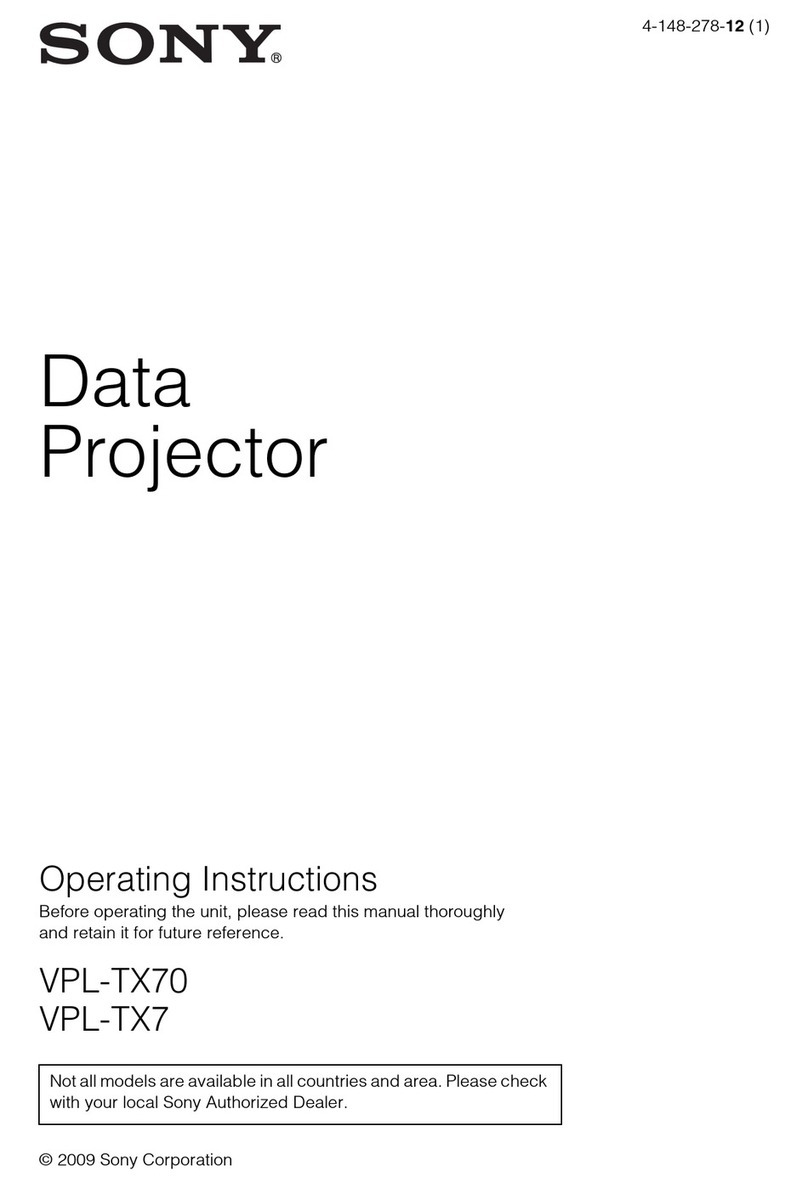 Sony VPL-TX70 User manual Sony VPL-TX70 User manual