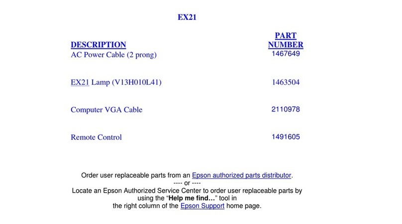 Epson EX21 User manual