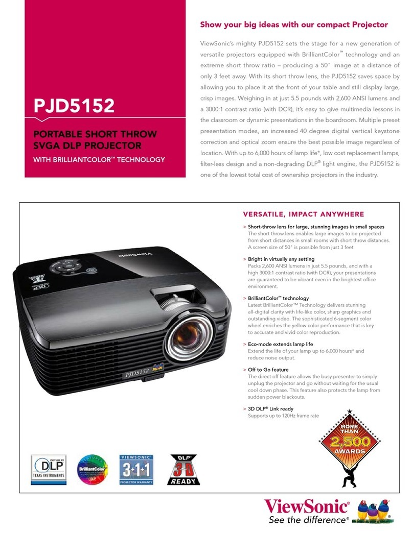 ViewSonic PJD5152 Specification sheet