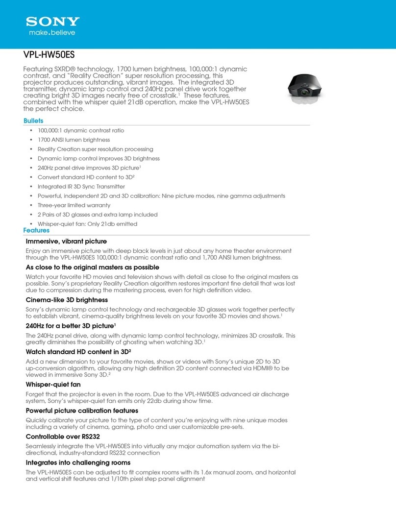 Sony VPL-HW50ES User manual