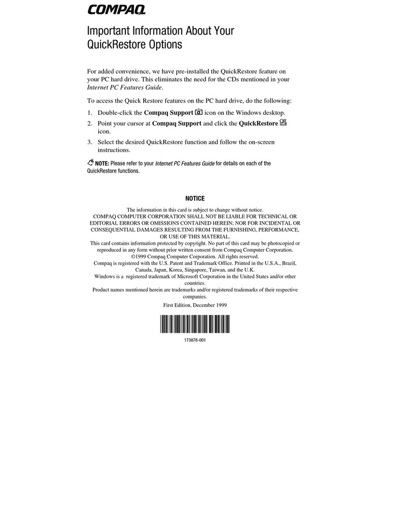 HP Compaq Presario Manual