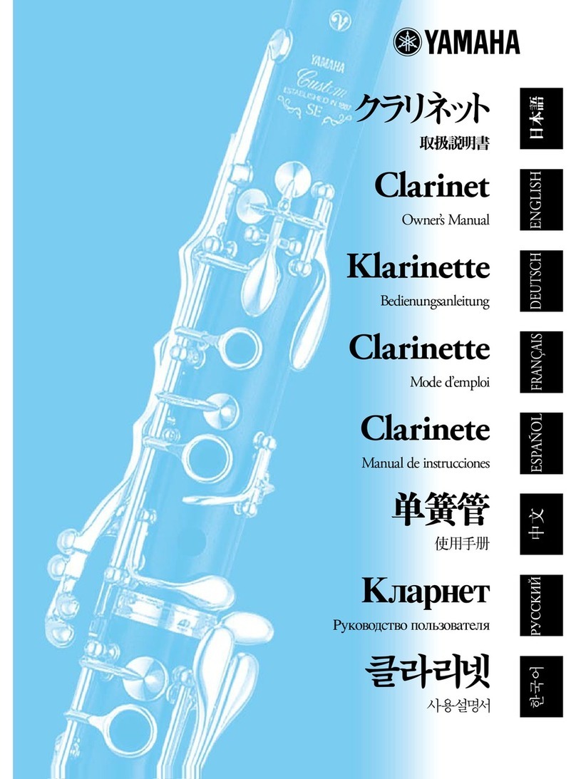 Yamaha Clarinets User manual